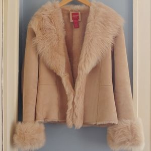 100% Genuine Sheepskin Jacket Coat, Soft, Supple Suede & Real Fleece "Fur"